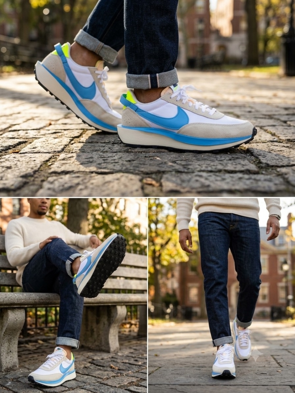 Nike Waffle Debut University Blue Sneakers NWOB Men's 11.5